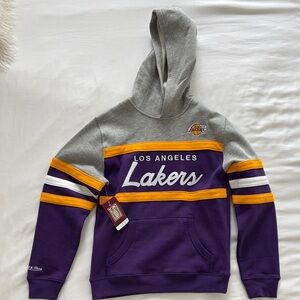NBA Lakers Gray and Purple Hoodie
